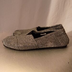 Women's Sparkle Silver Driving Loafers